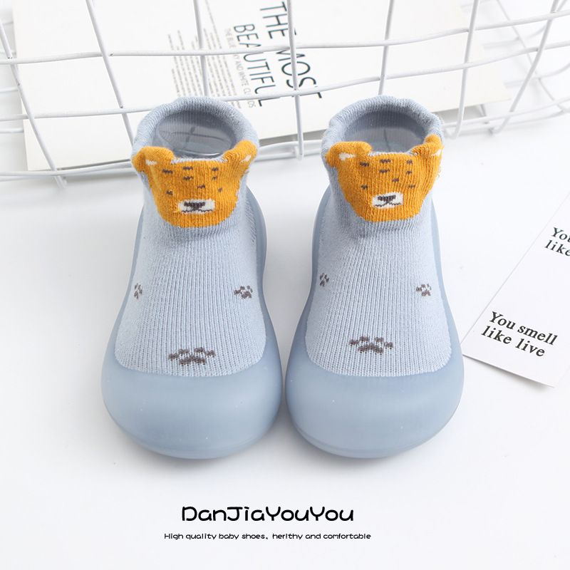 Spring new cute children's shoes, baby anti slip socks, cartoon baby walking shoes, soft soled floor socks