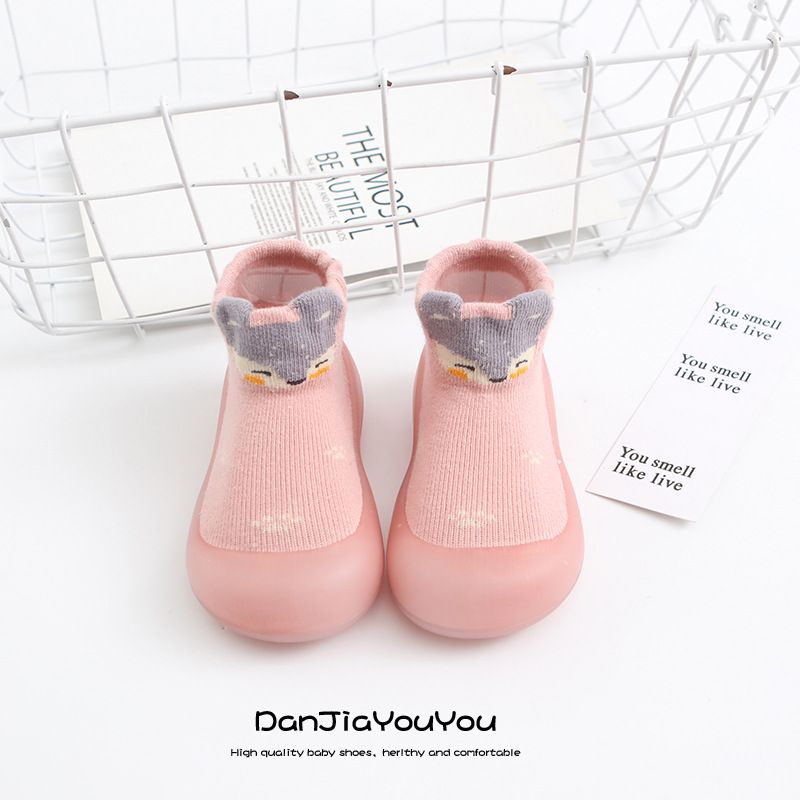 Spring new cute children's shoes, baby anti slip socks, cartoon baby walking shoes, soft soled floor socks