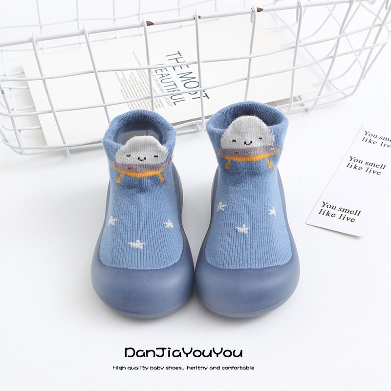 Spring new cute children's shoes, baby anti slip socks, cartoon baby walking shoes, soft soled floor socks