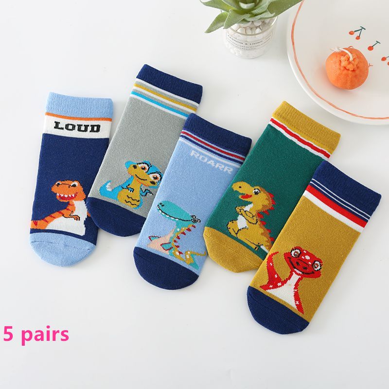 Spring and Autumn 5 pairs of children's socks, cotton socks, baby socks, baby socks, floor socks, children's socks, student socks, medium socks, men's and women's socks