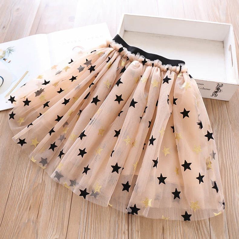 Girls' Summer Set Princess Skirt Korean Edition Children's Pure Cotton Cartoon Swan Skirt Baby Stylish Set Skirt