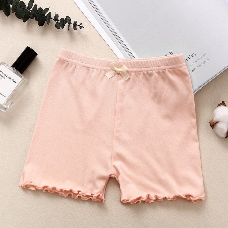 New Summer Girls' Modal Safety Pants, Anti exposure, Children's Bow Three piece Pants, leggings, Girls' Underwear