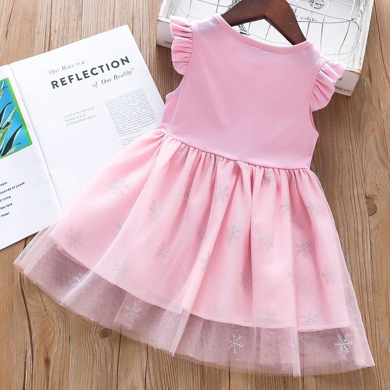 Girls' summer dress new Korean version girls' bow vest dress children's princess dress trendy children's clothing