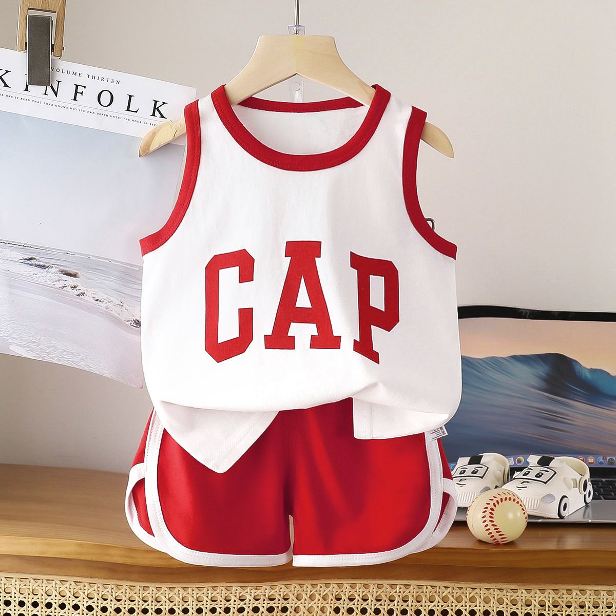Children's vest set, pure cotton, summer new style, baby sleeveless clothes, boys' shorts, boys' Korean clothing, children's clothing