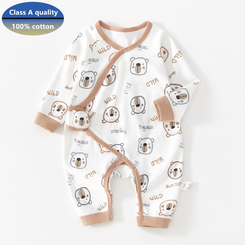 Newborn baby clothes, newborn pure cotton boneless clothes, crawling clothes, summer baby monk clothes, jumpsuit, Anyang baby children's clothing