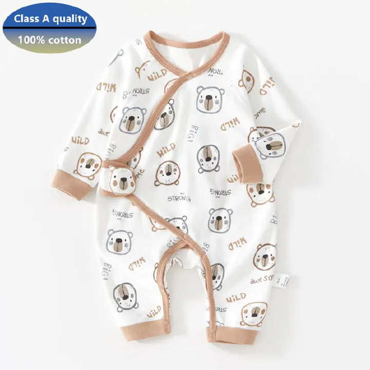 Newborn baby clothes, newborn pure cotton boneless clothes, crawling clothes, summer baby monk clothes, jumpsuit, Anyang baby children's clothing