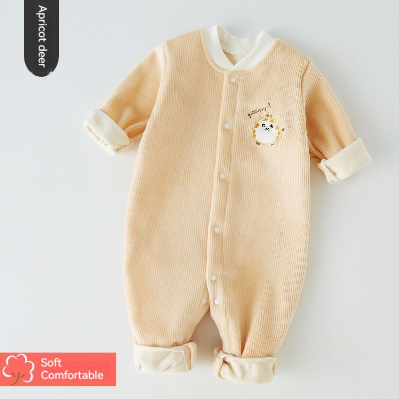 Baby Autumn/Winter Fleece Onesie Newborn Winter Warm Hug Baby Sleepwear Unisex Baby Bodysuit