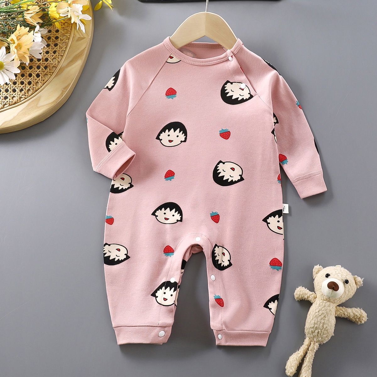 Baby jumpsuit spring and autumn new style Ha Yi long sleeved pure cotton crawling clothes baby clothing baby clothes