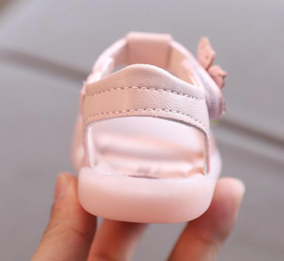 Girls' baby shoes 0-3 years old princess shoes, soft soled anti slip baby sandals, toddlers' walking shoes
