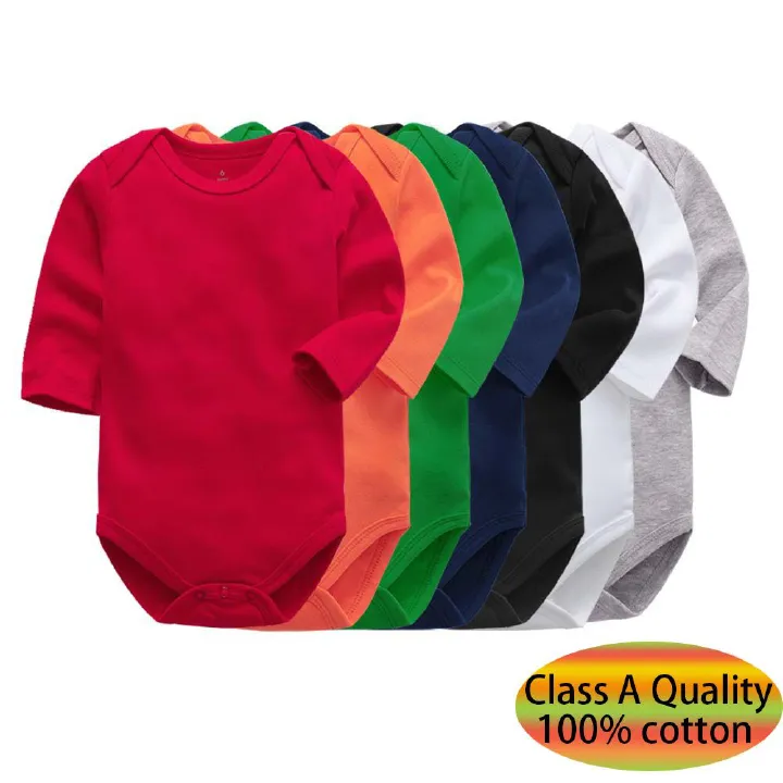 Solid color long sleeved triangle hoodie, fashionable baby jumpsuit, crawling clothes, bag fart clothes, autumn baby clothes