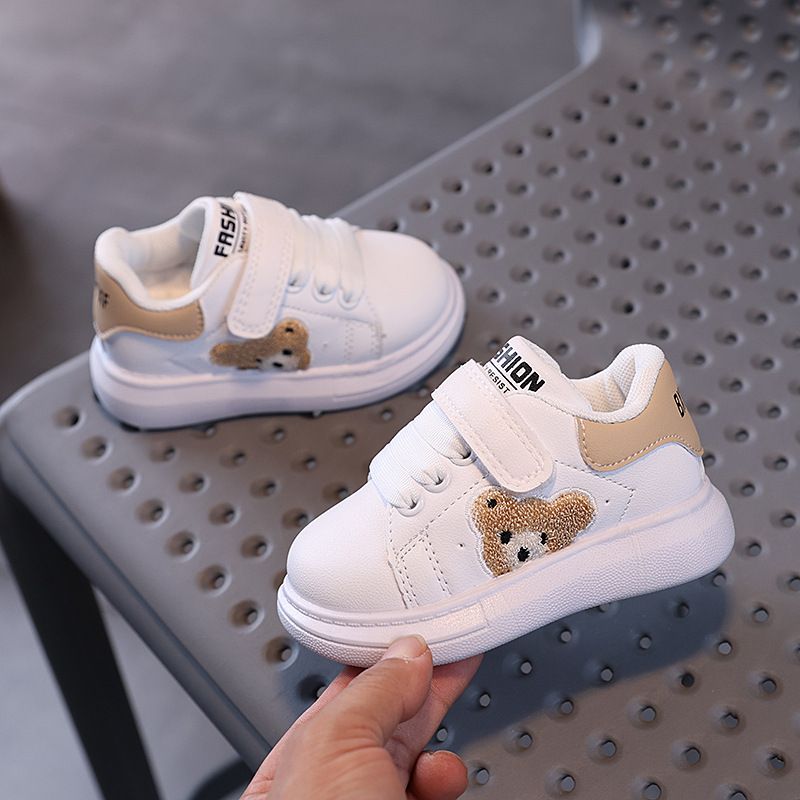 Spring and Autumn Baby Walking Shoes Cartoon Soft soled White Shoes Children's Sports Shoes