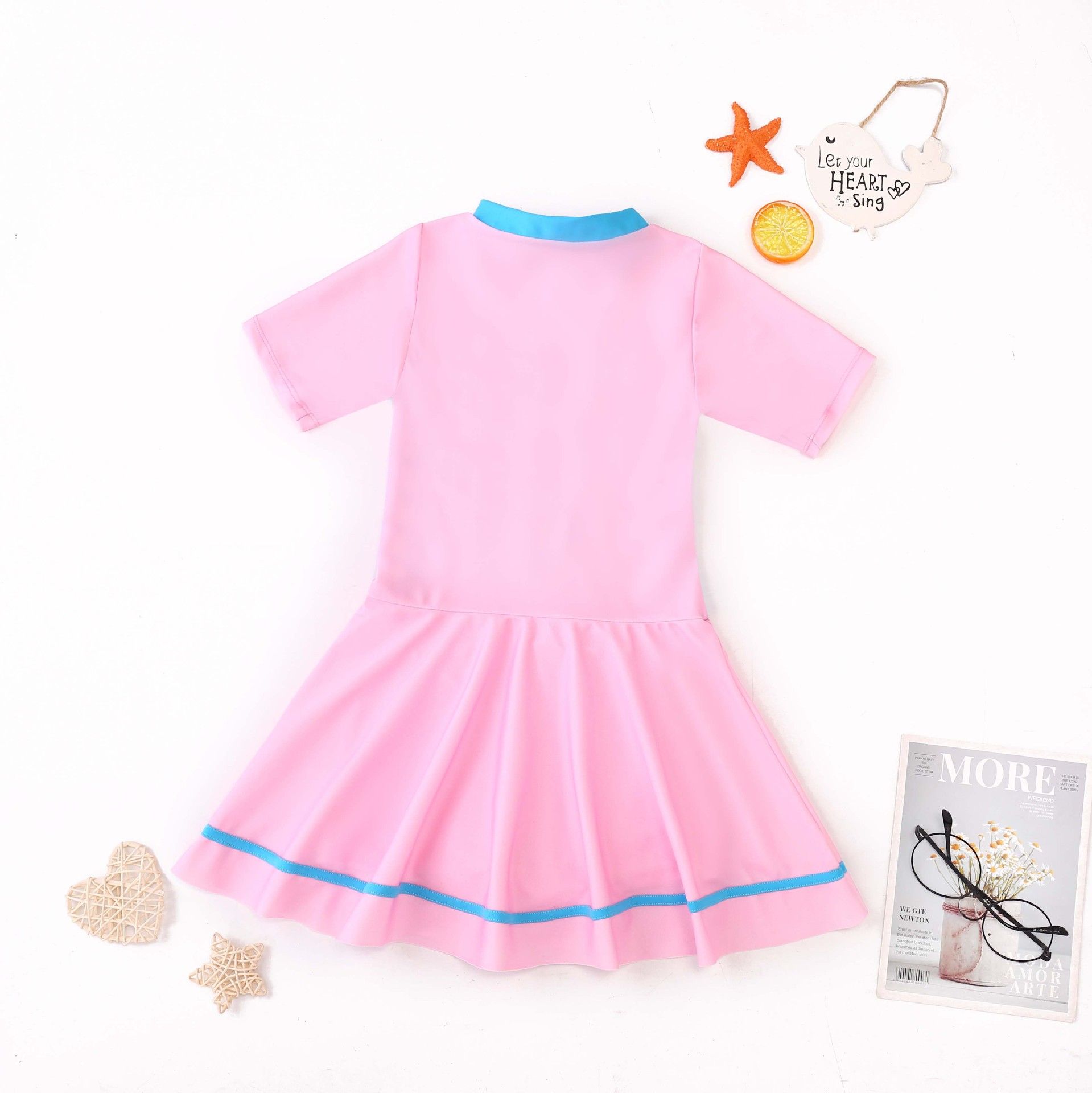 Children's swimsuit, girls' swimsuit, jumpsuit, Korean medium and large children's baby, conservative foreign trade, girls' student swimsuit