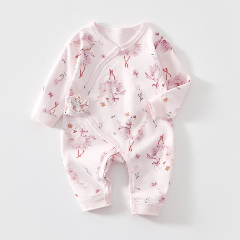 Newborn baby clothes Spring and Autumn pure cotton base underwear 0-3 months newborn baby jumpsuit baby children's clothing