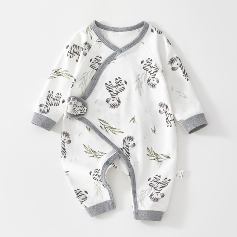Newborn baby clothes Spring and Autumn pure cotton base underwear 0-3 months newborn baby jumpsuit baby children's clothing