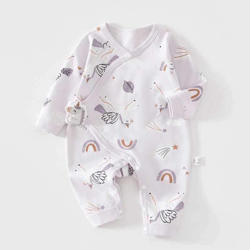 Newborn baby clothes Spring and Autumn pure cotton base underwear 0-3 months newborn baby jumpsuit baby children's clothing