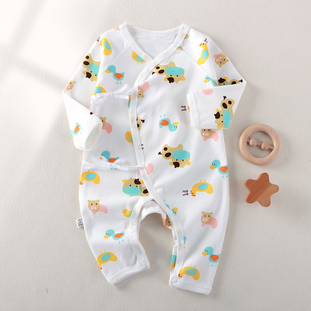 New Butterfly Ha Yi Newborn Baby jumpsuit 0-3-6 months pure cotton baby crawling suit jumpsuit