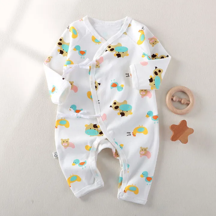 New Butterfly Ha Yi Newborn Baby jumpsuit 0-3-6 months pure cotton baby crawling suit jumpsuit