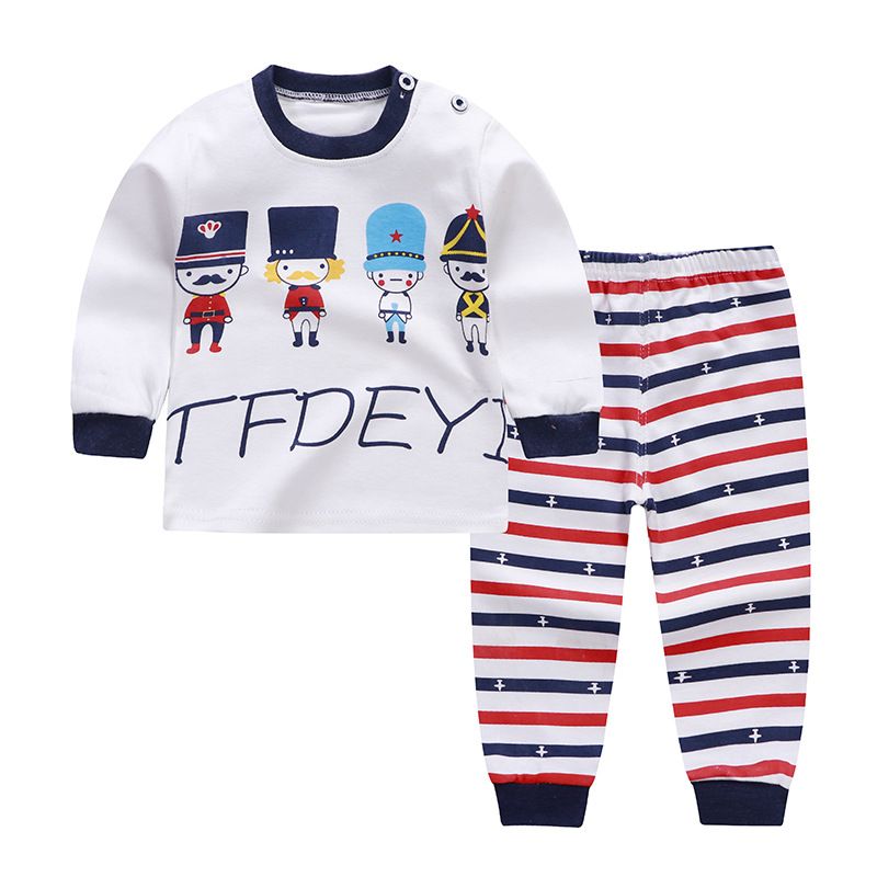 Autumn/Winter New Arrival Children's Baby Underwear Sets Infant Sweatpants and Sweatshirts Pure Cotton Boys' and Girls' Homewear