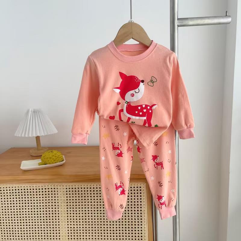 Autumn/Winter New Arrival Children's Baby Underwear Sets Infant Sweatpants and Sweatshirts Pure Cotton Boys' and Girls' Homewear