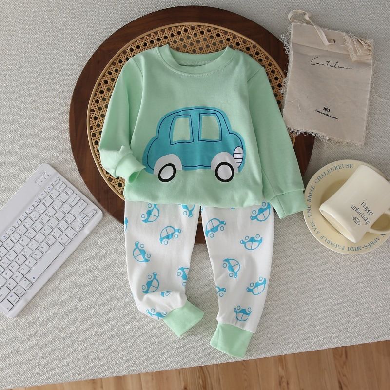 Autumn/Winter New Arrival Children's Baby Underwear Sets Infant Sweatpants and Sweatshirts Pure Cotton Boys' and Girls' Homewear