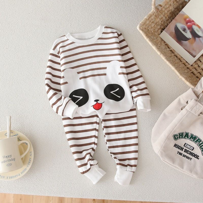 Autumn/Winter New Arrival Children's Baby Underwear Sets Infant Sweatpants and Sweatshirts Pure Cotton Boys' and Girls' Homewear