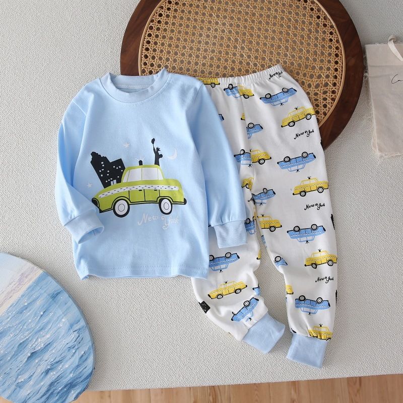 Autumn/Winter New Arrival Children's Baby Underwear Sets Infant Sweatpants and Sweatshirts Pure Cotton Boys' and Girls' Homewear