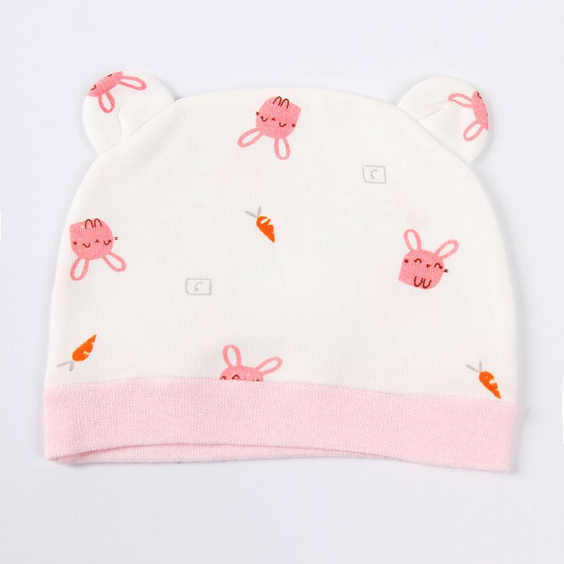 Spring and Summer Newborn Single-Layer Baby Cap with Two Ear Flaps - Soft Baby Moon Hat for Infants 0-3 Months, New Anti-Wind Baby Hat