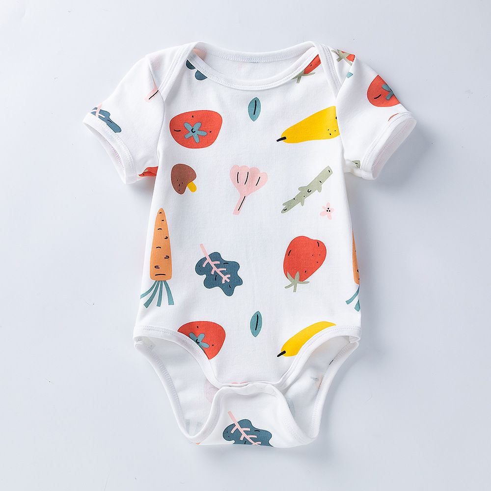 Spring new baby bag fart clothes 0-3 years old newborn clothes baby casual pure cotton short sleeved hoodie jumpsuit