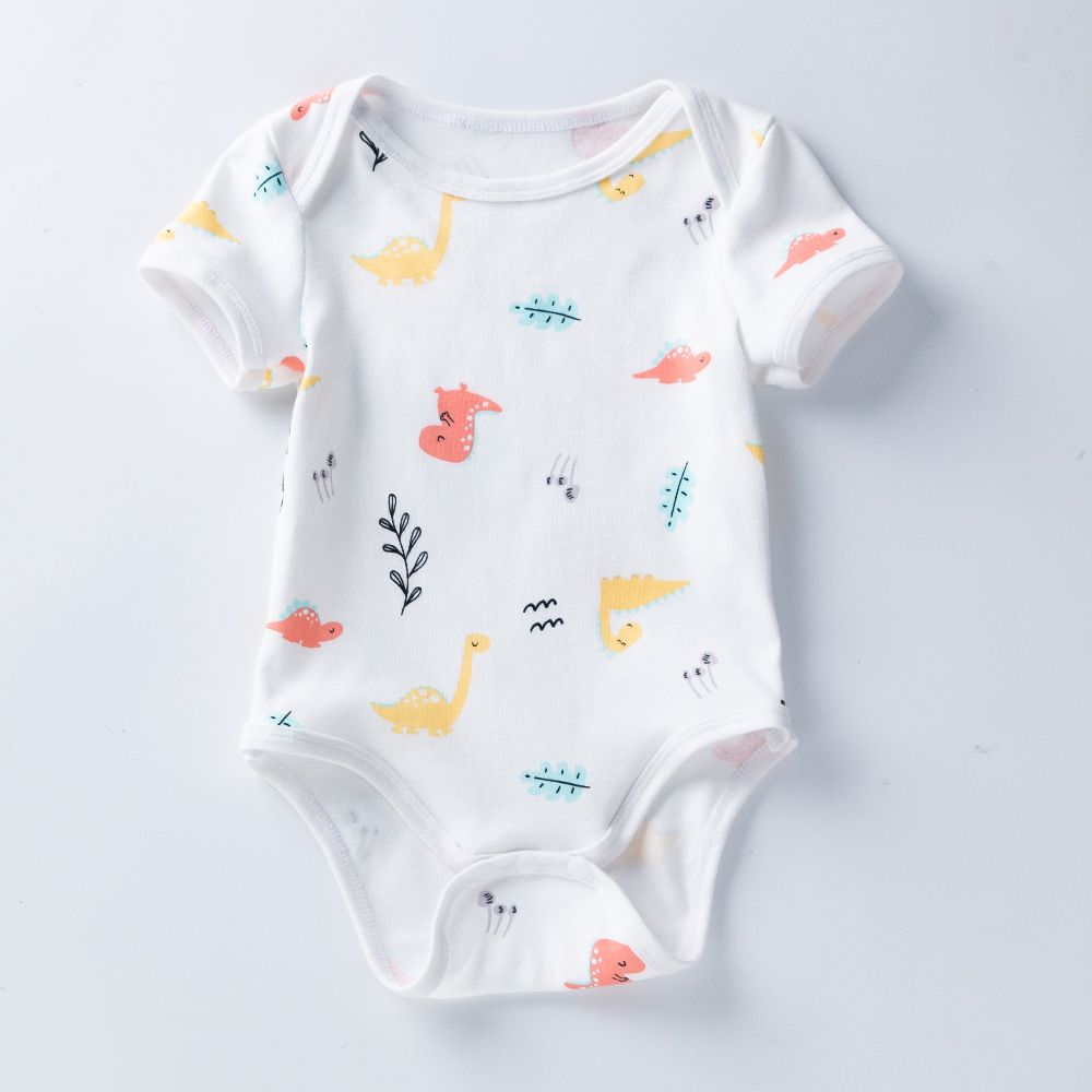 Spring new baby bag fart clothes 0-3 years old newborn clothes baby casual pure cotton short sleeved hoodie jumpsuit