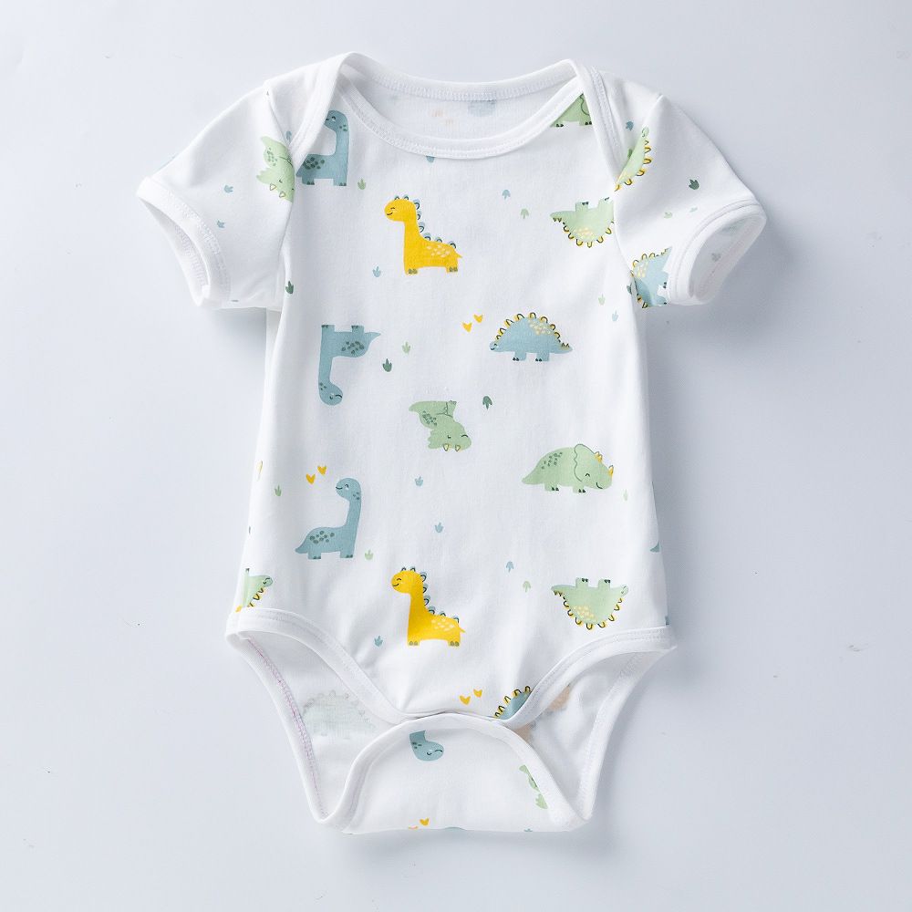 Spring new baby bag fart clothes 0-3 years old newborn clothes baby casual pure cotton short sleeved hoodie jumpsuit