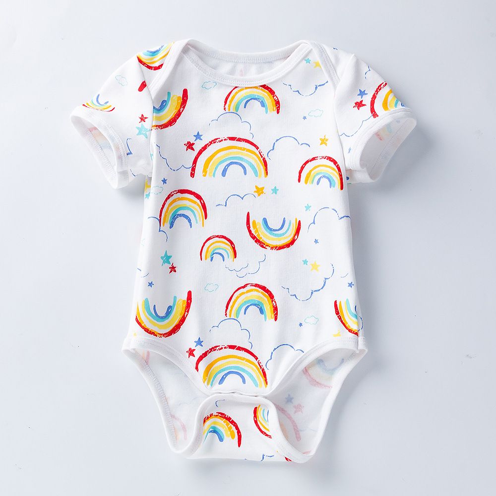 Spring new baby bag fart clothes 0-3 years old newborn clothes baby casual pure cotton short sleeved hoodie jumpsuit