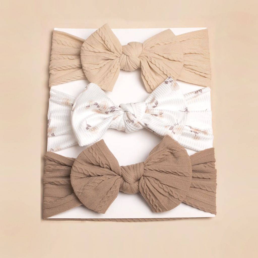 3pcs cute children's headbands for spring and summer in Europe and America, baby new bow combination headbands, baby headscarves
