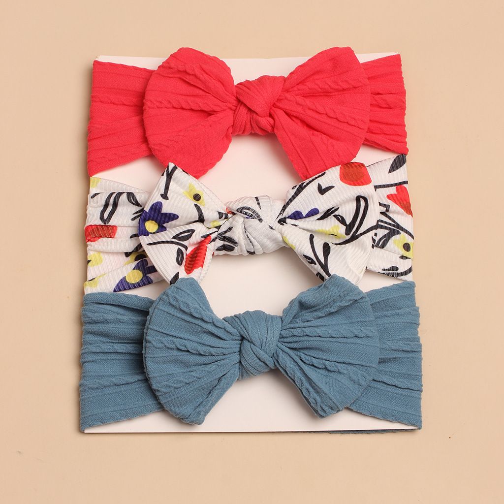 3pcs cute children's headbands for spring and summer in Europe and America, baby new bow combination headbands, baby headscarves