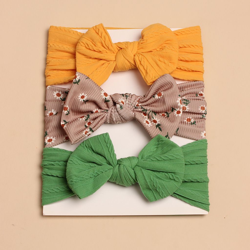3pcs cute children's headbands for spring and summer in Europe and America, baby new bow combination headbands, baby headscarves