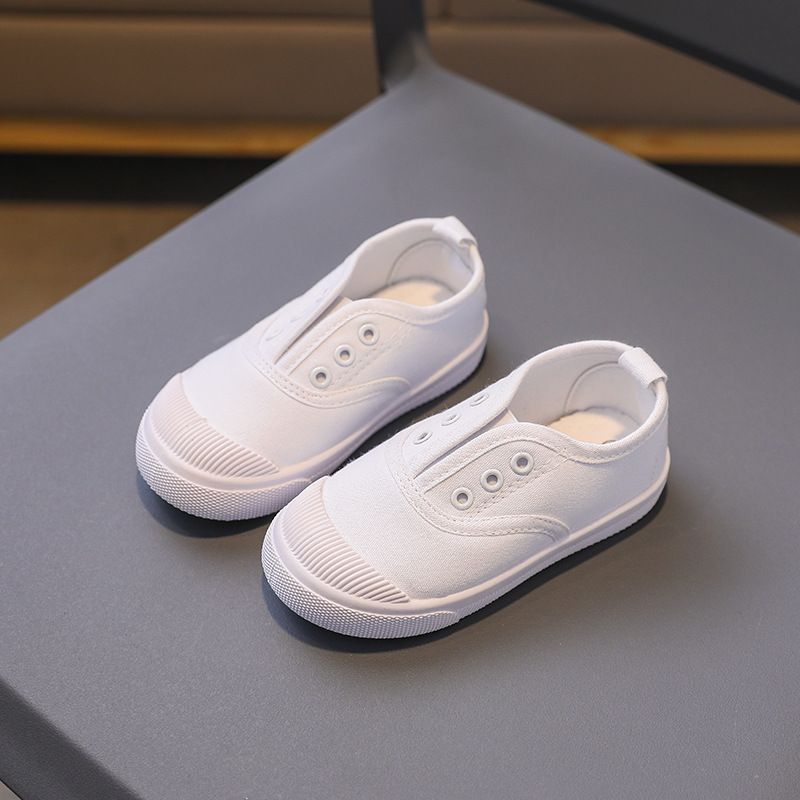 Spring and Autumn Children's Canvas Shoes Baby Soft soled Shoes White Shoes