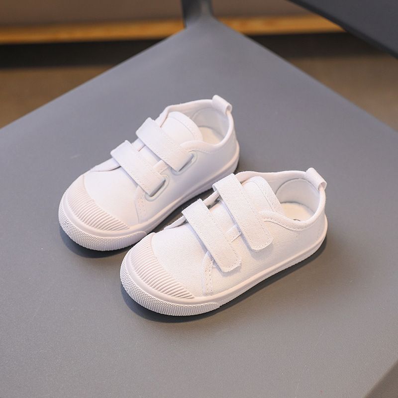 Spring and Autumn Children's Canvas Shoes Baby Soft soled Shoes White Shoes