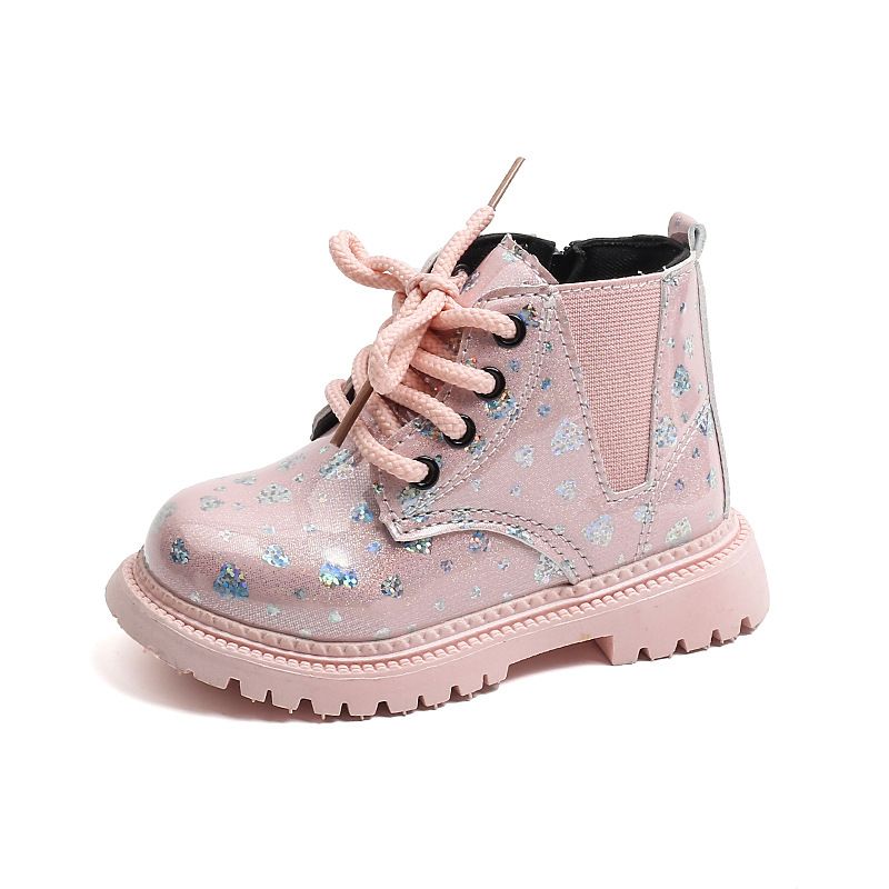 Children's Spring and Autumn Fashion British Short Boots, Boys' Side Zipper Fashion Martin Boots, Children's Shoes