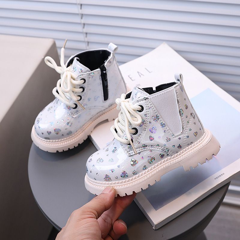 Children's Spring and Autumn Fashion British Short Boots, Boys' Side Zipper Fashion Martin Boots, Children's Shoes
