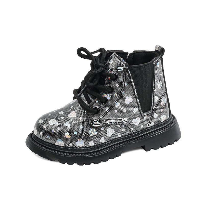Children's Spring and Autumn Fashion British Short Boots, Boys' Side Zipper Fashion Martin Boots, Children's Shoes
