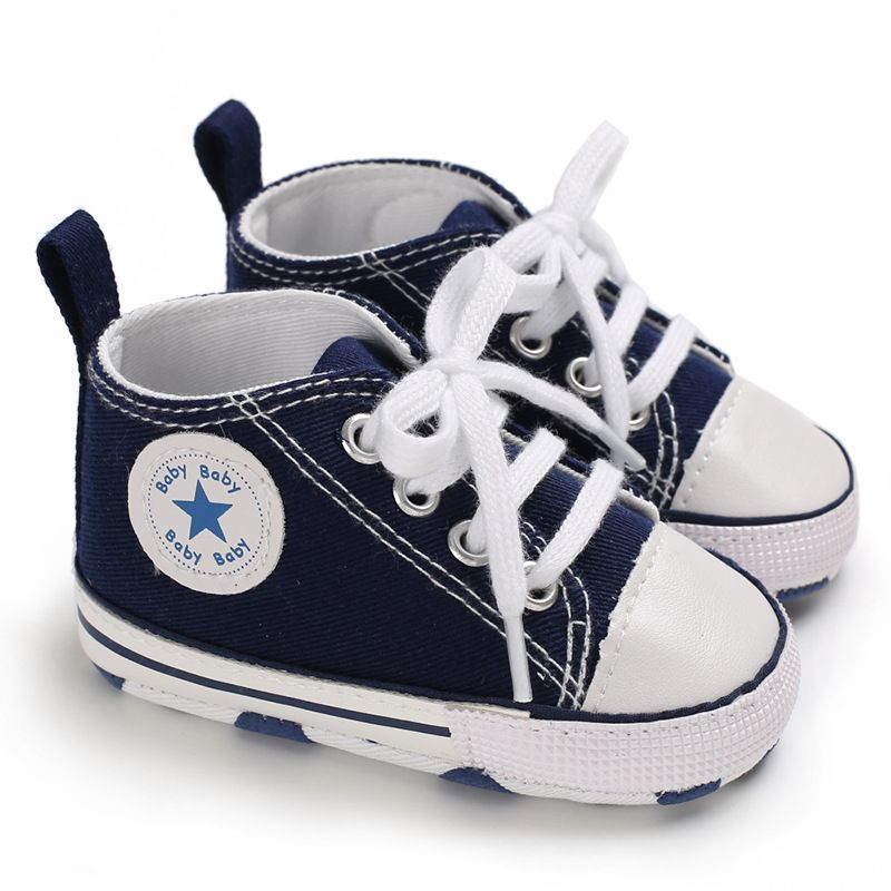 Baby Shoes Spring and Autumn Collection 0-1 Year Old Baby Shoes Soft soled Star Canvas Sneakers