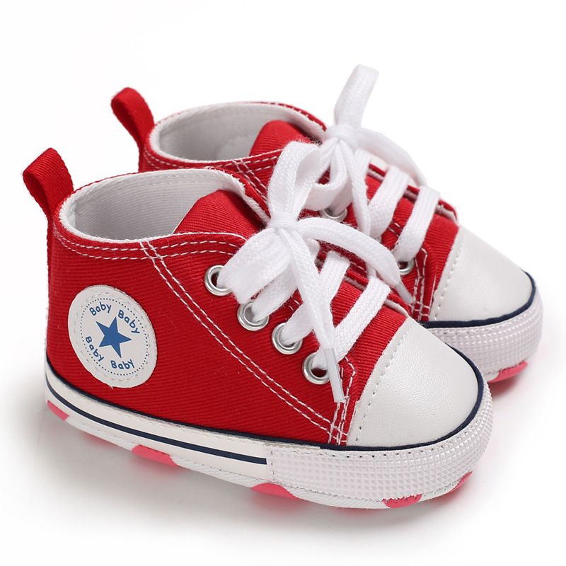 Baby Shoes Spring and Autumn Collection 0-1 Year Old Baby Shoes Soft soled Star Canvas Sneakers