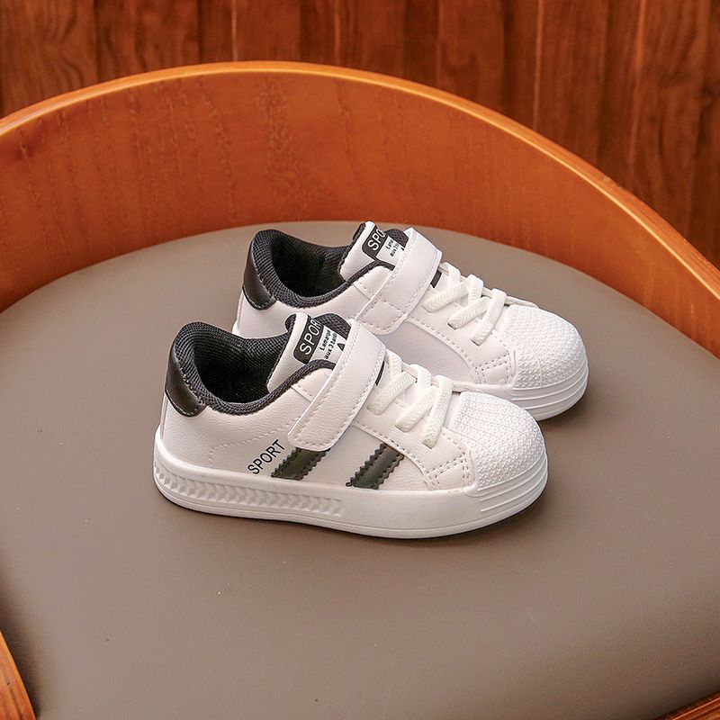 Spring baby walking shoes, children's kindergarten white shoes, baby shoes, board shoes, breathable shoes for boys and girls