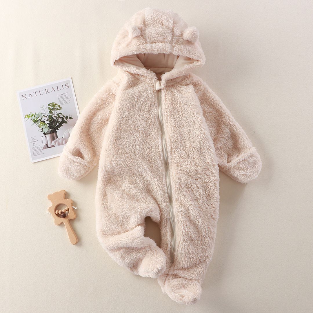 Baby jumpsuit, autumn and winter bag, handbag, foot warmers, crawling clothes, baby plush outdoor clothes, cover clothes