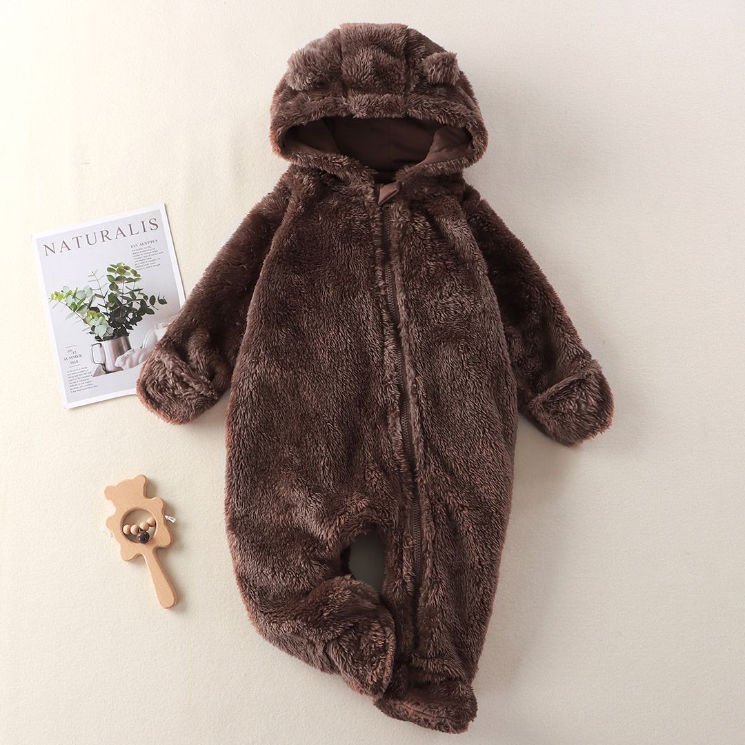 Baby jumpsuit, autumn and winter bag, handbag, foot warmers, crawling clothes, baby plush outdoor clothes, cover clothes