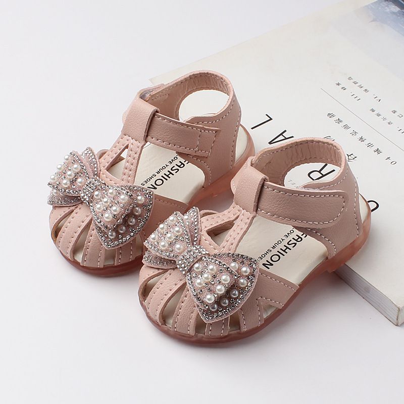 Baby Sandals Summer Baby Sandals Baby Non slip Soft soled Sneakers Princess Shoes Girls' Threaded Sandals