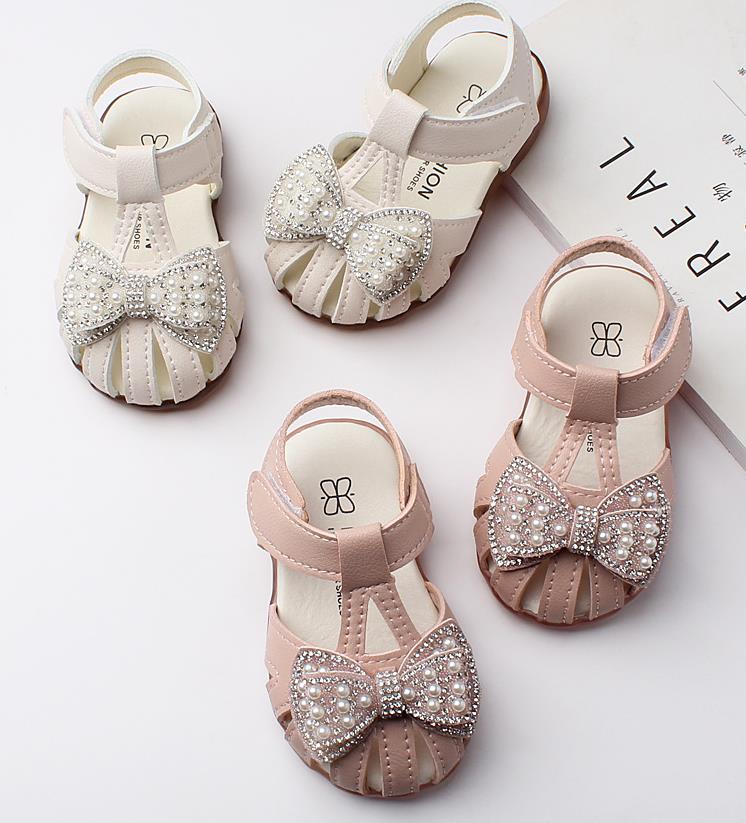 Baby Sandals Summer Baby Sandals Baby Non slip Soft soled Sneakers Princess Shoes Girls' Threaded Sandals