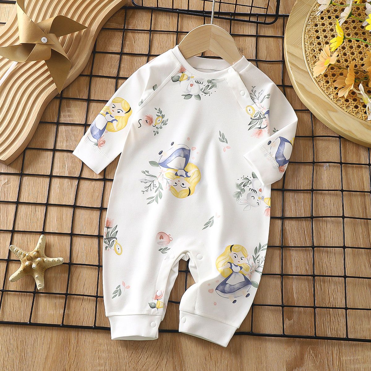 Spring and Autumn New Arrival Baby Onesie Long Sleeve Bodysuit Pure Cotton Underwear Newborn Crawling Suit Boneless Sleepwear