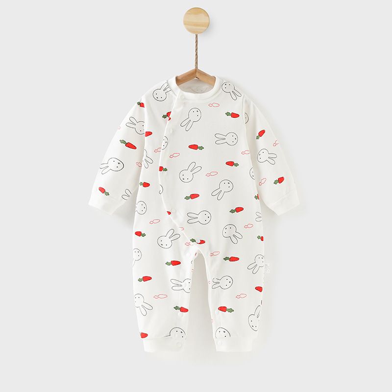 Baby jumpsuit Spring and Autumn pure cotton newborn long sleeved crawling suit 0-2 years old pajamas baby clothes