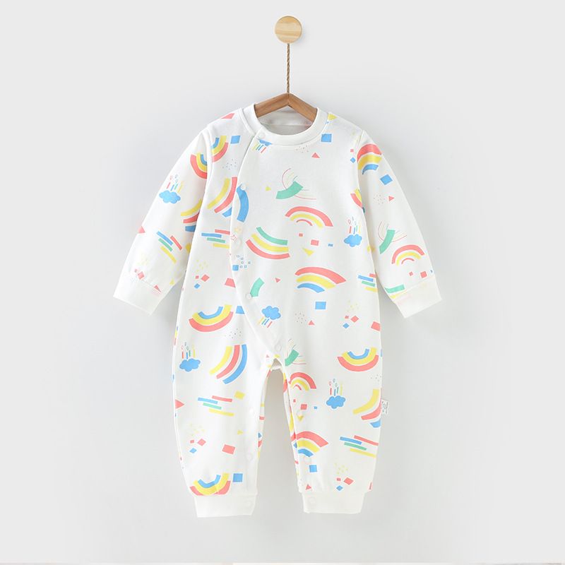 Baby jumpsuit Spring and Autumn pure cotton newborn long sleeved crawling suit 0-2 years old pajamas baby clothes