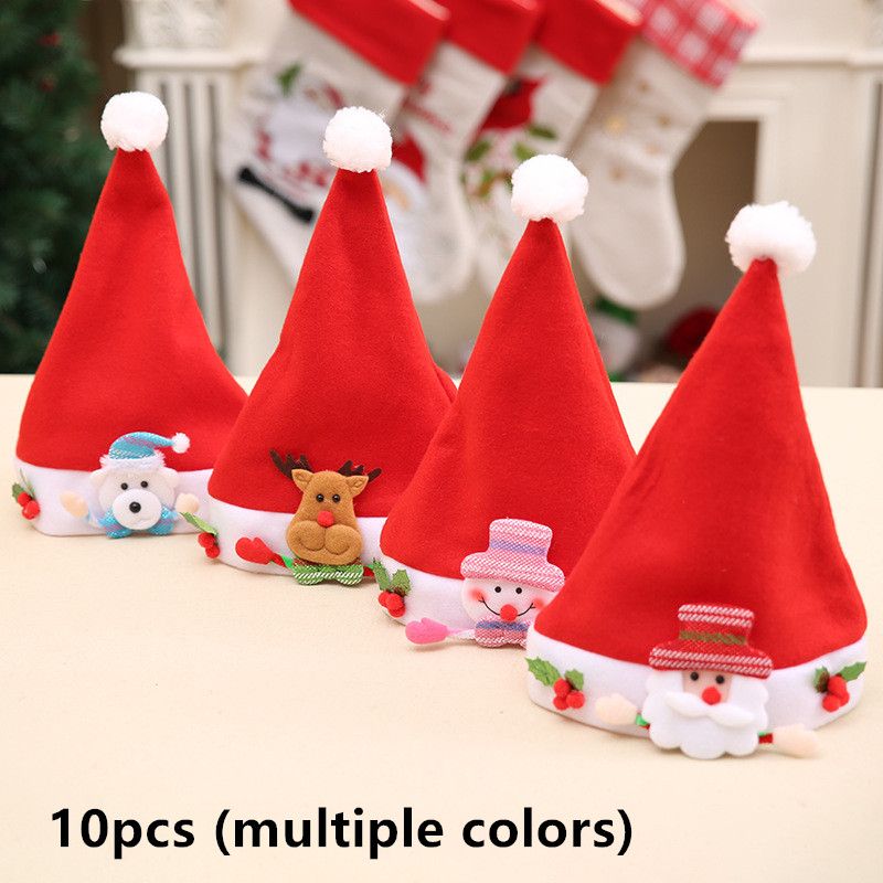 Christmas decorations, Santa Claus hats, children's hats, Christmas gifts, Christmas children's hats
